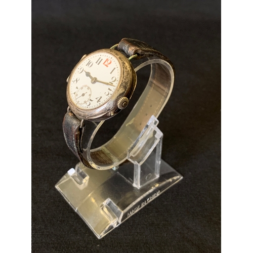 24 - A 925 silver WW1 style trench watch