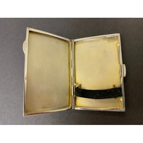 242 - A small hallmarked silver cigarette case, Birmingham 1929, weight approx. 63g