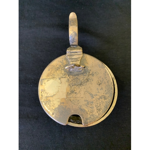 246 - A Victorian hallmarked silver mustard pot frame, London 1864, weight approx. 153g (lacking liner and... 