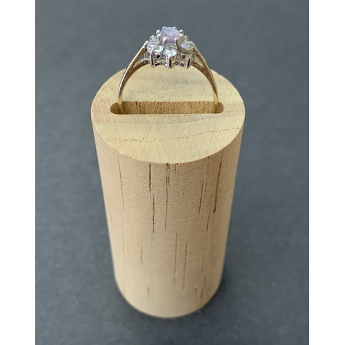 248 - A 9ct gold and CZ stone set ring, approx. size Q, weight approx. 1.5g