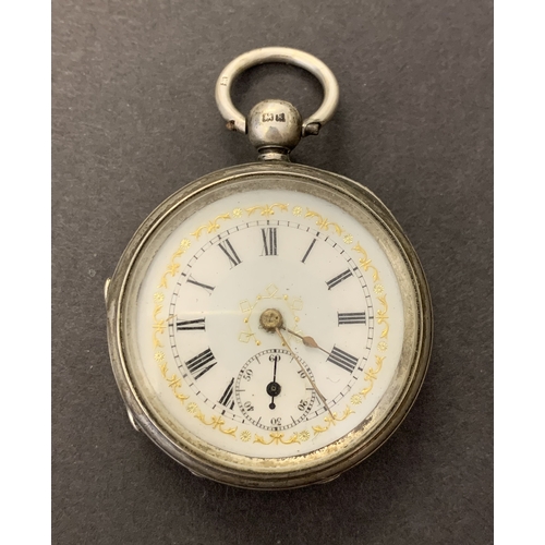 27 - A small 925 silver pocket watch, 40mm diameter (running at the time of lotting)