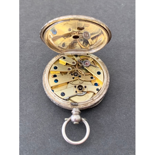 297 - A small silver ladies pocket watch, 34mm