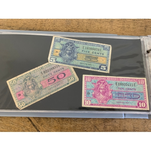 301 - An album of mixed bank notes, Japanese and Chinese WW2 with others