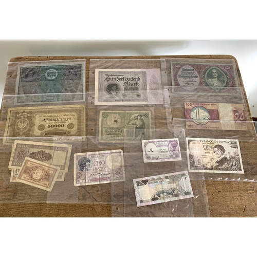 303 - A mixed lot of vintage foreign bank notes, various years