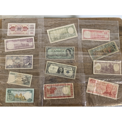 304 - A mixed lot of vintage foreign bank notes, various years