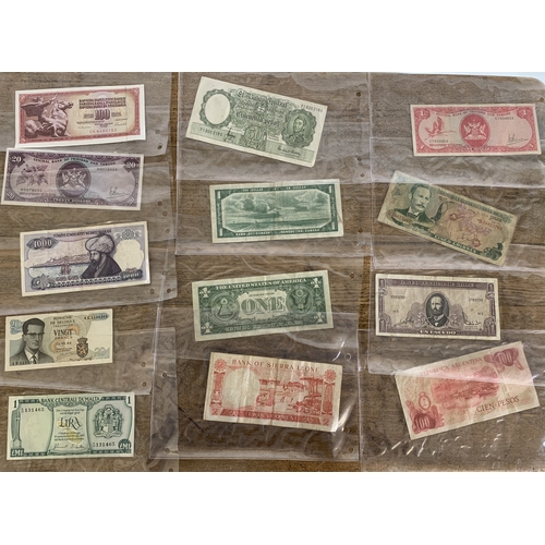 304 - A mixed lot of vintage foreign bank notes, various years