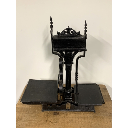 309 - A set of early 20th Century black wrought iron scales