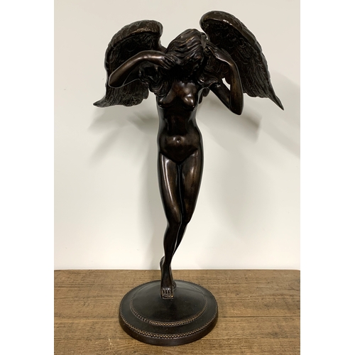 330 - A large resin figure of an angel 'Descending Night', 23