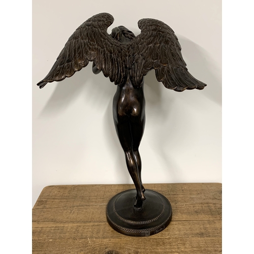 330 - A large resin figure of an angel 'Descending Night', 23