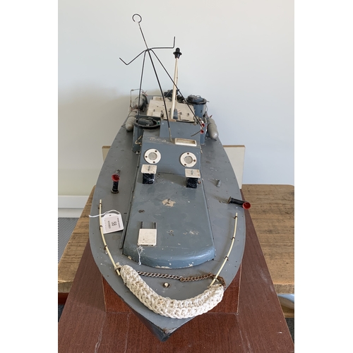 58 - A vintage radio controlled warship type boat, 40