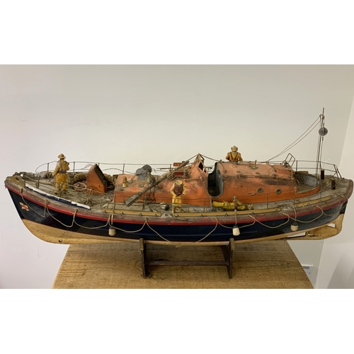 62 - A large radio controlled R.N.L.I. lifeboat, dirty condition overall (inside as found, no controller)... 