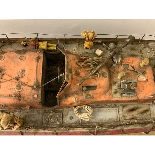 62 - A large radio controlled R.N.L.I. lifeboat, dirty condition overall (inside as found, no controller)... 