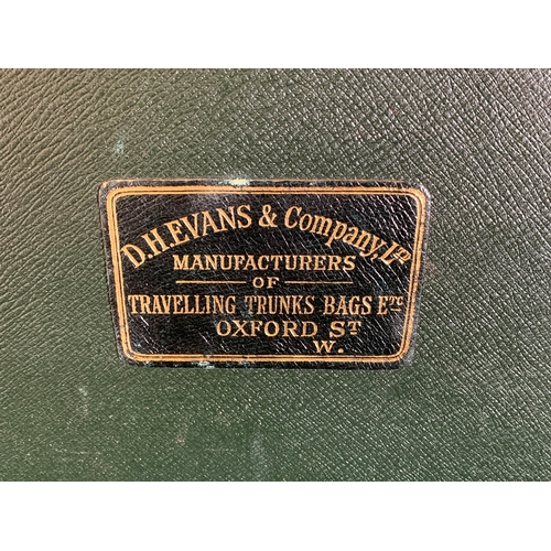 88 - A vintage D.H. Evans & Company Ltd small leather brief/suitcase, initials to top G.F.F., measures 20... 