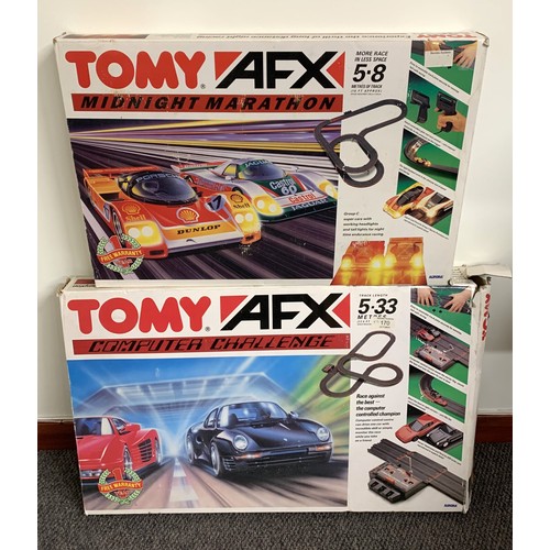 347 - Tomy AFX Midnight Marathon slot car Scalextric with a Tomy Computer Challenge slot car Scalextric (c... 