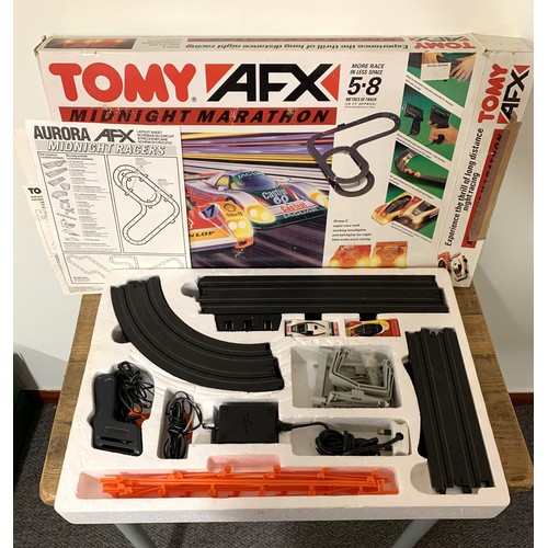 347 - Tomy AFX Midnight Marathon slot car Scalextric with a Tomy Computer Challenge slot car Scalextric (c... 