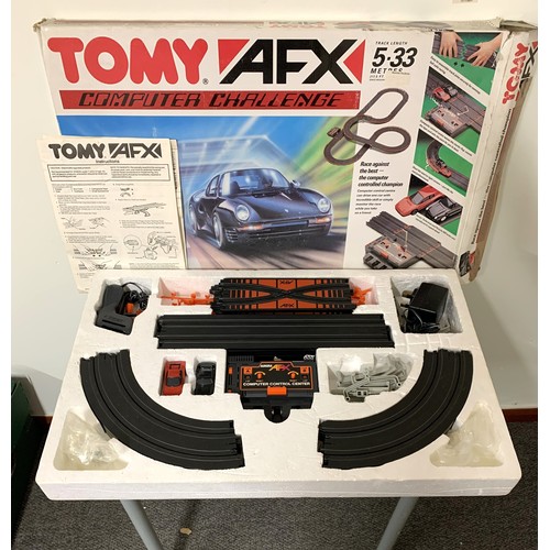 347 - Tomy AFX Midnight Marathon slot car Scalextric with a Tomy Computer Challenge slot car Scalextric (c... 