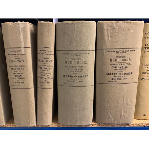 151 - An extensive collection of approx. 60 Coates's Herd Books from early 1900 to the 1950's from the sho... 