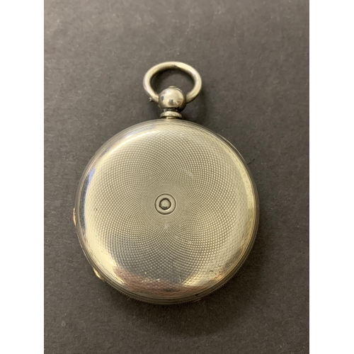 111 - An antique silver full hunter pocket watch, inscription inside reads 'William H Mills, 172 Oxford St... 