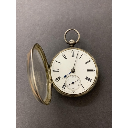 112 - An antique silver pocket watch, approx. 48mm