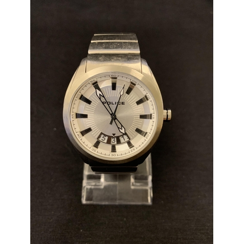 117 - A Police designer gents wristwatch (running at the time of lotting)