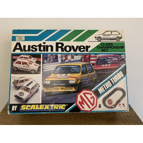 202 - A vintage Scalextric set, Austin Rover Class Championship set (appears complete)