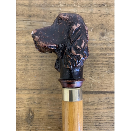 203 - A dogs head walking cane