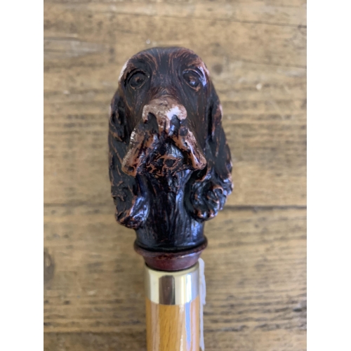 203 - A dogs head walking cane