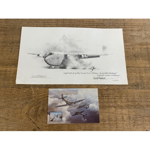 a-large-blue-folder-of-signed-aviation-prints-etc-plus-a-british