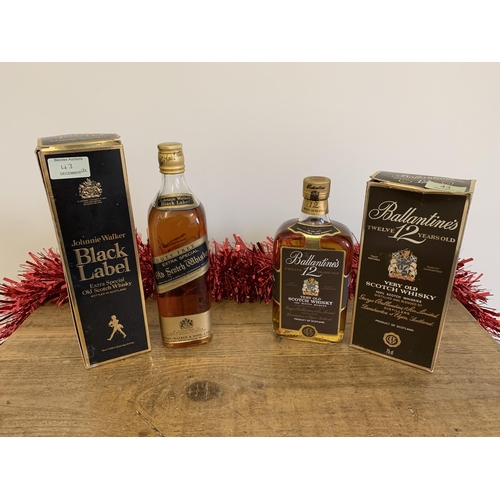 43 - A boxed Johnnie Walker Black Label 'Extra Special' whisky plus a boxed Ballantine's 12 year old whis... 