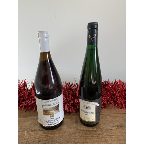 5 - Two bottles of German and French white wine including 2001 Gewurztraminer and 1997 Liebfraumilch