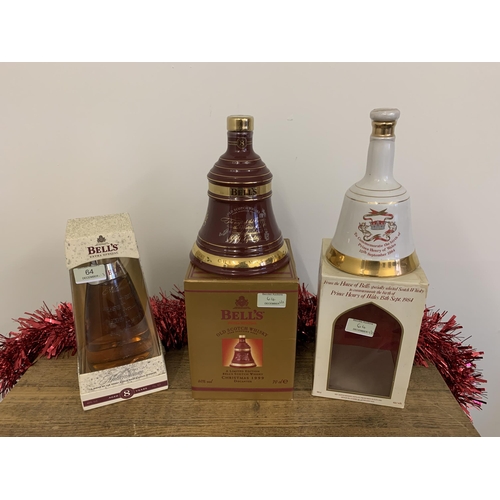 64 - A Bell's Extra 'Special' Millennium year 2000 70cl, two boxed Bell's 1999 plus 1984 Birth of Henry (... 