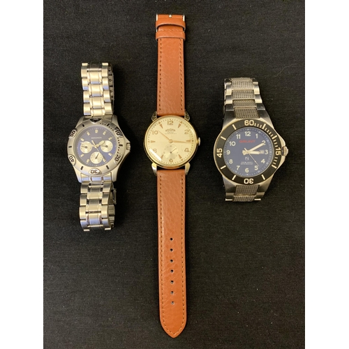 235 - Three vintages wristwatches, a Grunt, a Sekonda and a Dogma