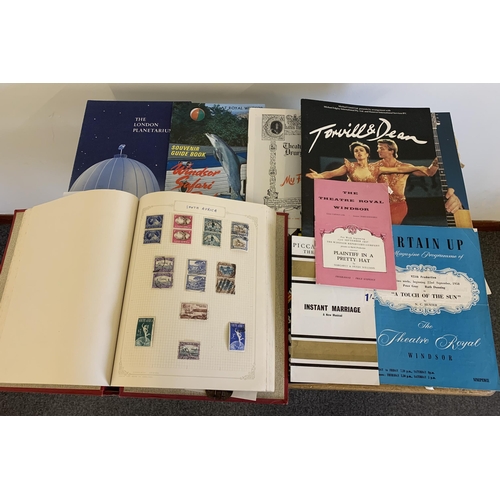 19 - A vintage part filled world stamp album, mainly early 20th Century and some loose plus a selection o... 