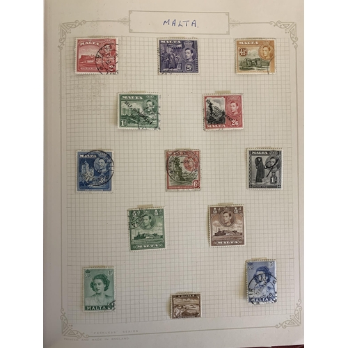 19 - A vintage part filled world stamp album, mainly early 20th Century and some loose plus a selection o... 