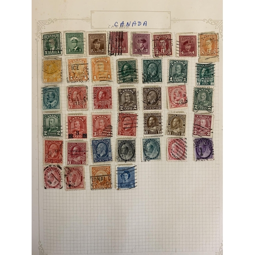 19 - A vintage part filled world stamp album, mainly early 20th Century and some loose plus a selection o... 