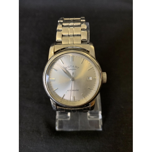 263 - A boxed Rotary mens automatic wristwatch (running at the time of lotting)