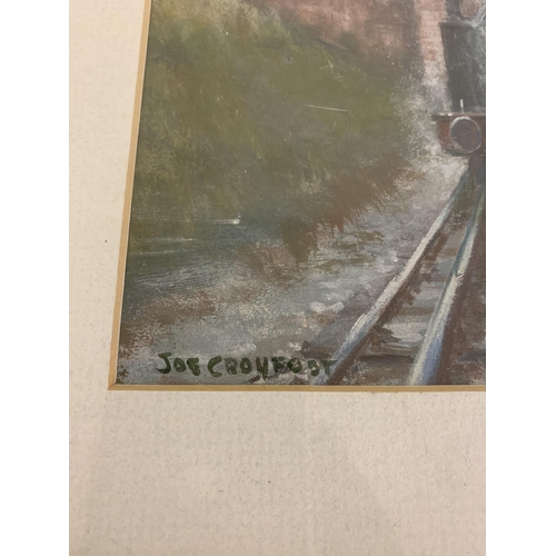 272 - Joe Crowfoot watercolour 'Bungay' Railway Station, framed and glazed, 13