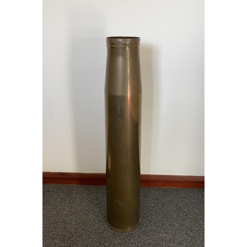 321 - A large military marked shell case, dated 1956 and marked '16 & 21 Guns', 28 3/4' high