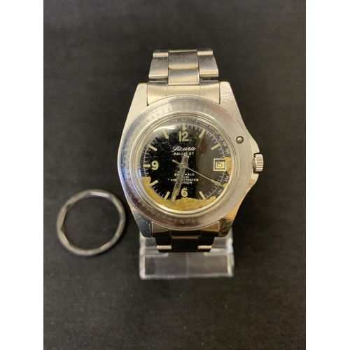 330 - A vintage manual wind Sicura Rallye Gt Swiss divers wristwatch (bezel not attached, dial as found)