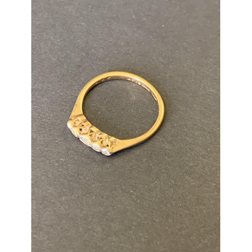 119 - An 18ct gold and diamond set ring, approx. size L, weight approx. 2g