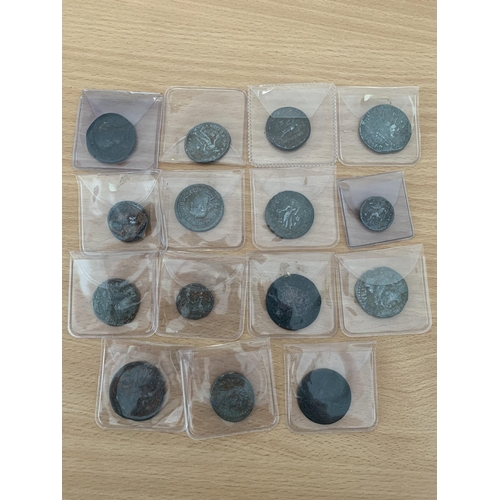 129 - A selection of vintage (but reproduction) Roman coins, approx. 15