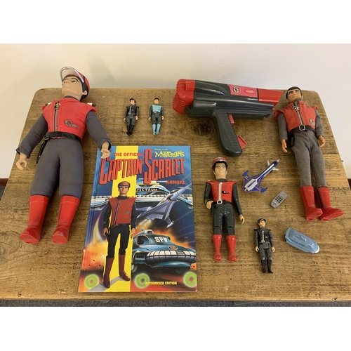 137 - A selection of vintage early 1990's Captain Scarlet figures and accessories