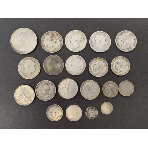 188 - Mixed mainly high grade silver coins including George III, George IV, Victorian and George V, weight... 