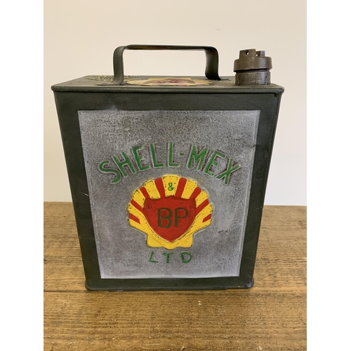 23 - A vintage Shell-Mex and BP Ltd petroleum spirit can, 13