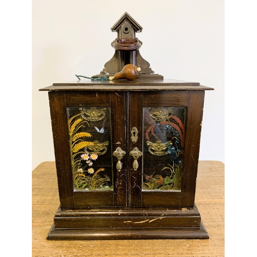 286 - A late 19th/early 20th Century ornate jewellery chest with four inner drawers complete with original... 