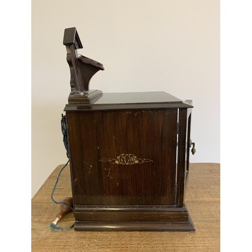 286 - A late 19th/early 20th Century ornate jewellery chest with four inner drawers complete with original... 