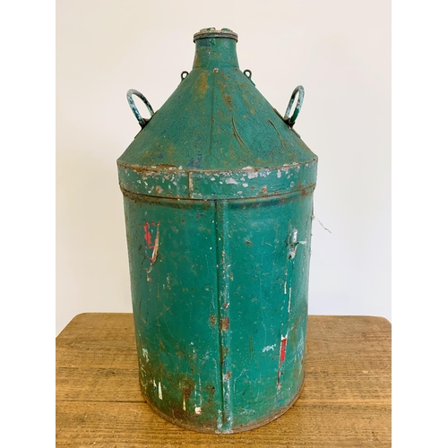 31 - A large vintage 'Mineralised Methylated Spirits' can with original worn green paint, approx. 21