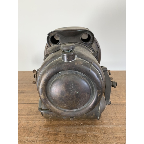 48 - A scarce Edwardian Lucas No.384 'Motolite' acetylene large car lamp with brass body and complete wit... 