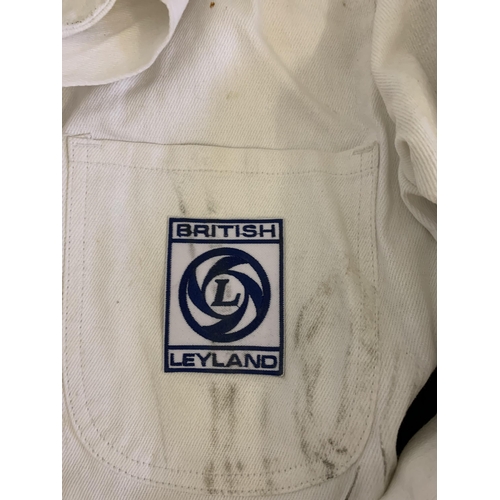 49 - Vintage British Leyland Technicians white overalls, marked 96cm/37.80 on label (signs of use and som... 