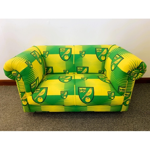 82 - A novelty small upholstered sofa designed for children, pets, teddy bears or dolls, decorated with N... 